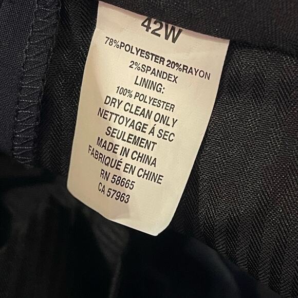 Nordstrom Rack Mens Trim Fit Navy Blue Tuxedo Dress Pants Size 42 NWT Raw Hem - Picture 14 of 14